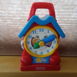 Vintage toy Fisher Price musical Wind up toy clock